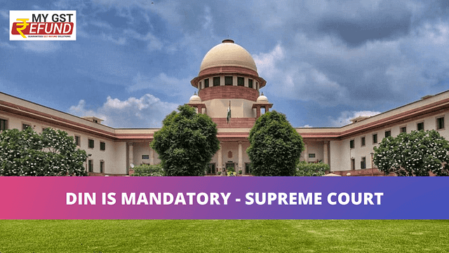 DIN is mandatory by Supreme Court